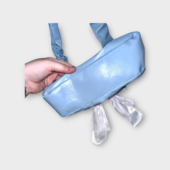 Blue Purse with Large Bow - Picture 6 of 6